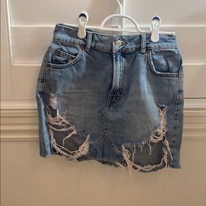 Top shop denim skirt